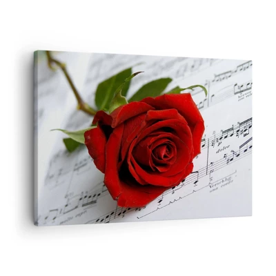 Canvas picture - Music of Feelings in Scarlet - 70x50 cm