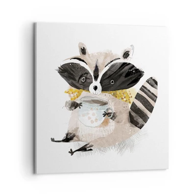 Canvas picture - My Friend Raccoon - 50x50 cm