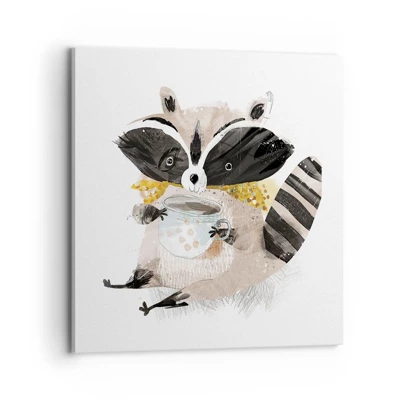 Canvas picture - My Friend Raccoon - 70x70 cm