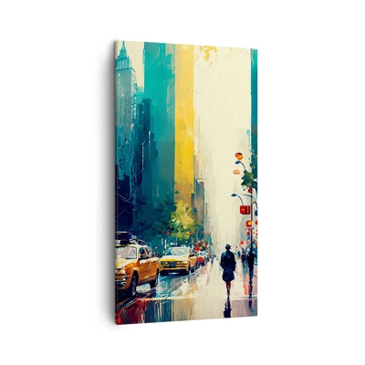 Canvas picture - New York - Even Rain Is Colourful - 45x80 cm