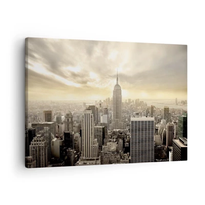 Canvas picture - New York Woven in Grey - 70x50 cm