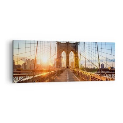 Canvas picture - On a Golden Bridge - 140x50 cm