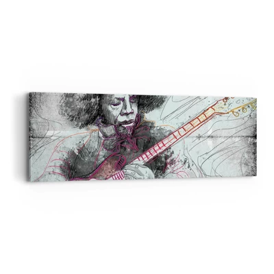 Canvas picture - On the Waves of Music - 90x30 cm