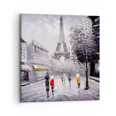 Canvas picture - Parisian Walk - 70x70 cm