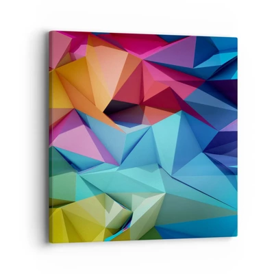 Canvas picture - Rainbow Origami - 40x40 cm