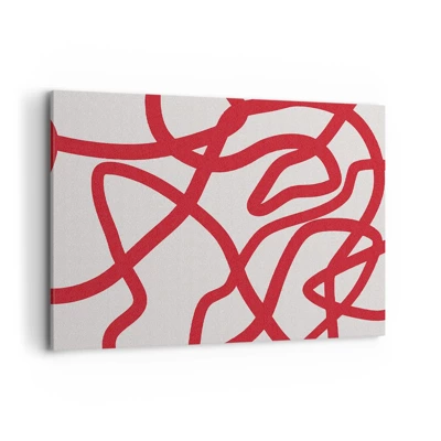 Canvas picture - Red on White - 100x70 cm