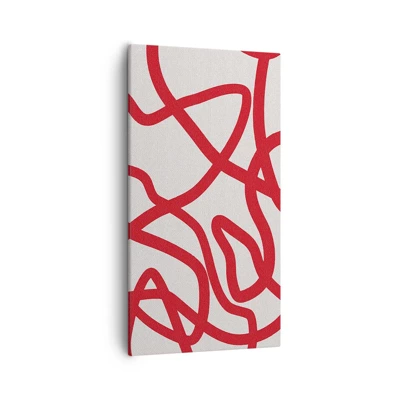 Canvas picture - Red on White - 55x100 cm