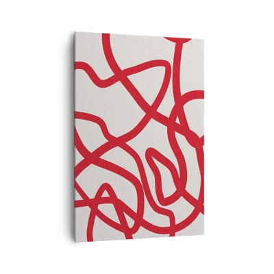 Canvas picture - Red on White - 70x100 cm