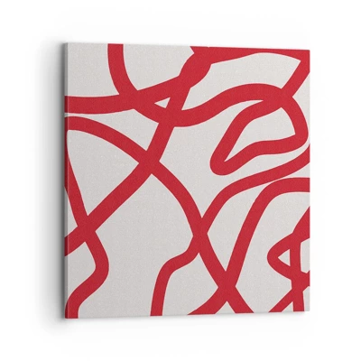 Canvas picture - Red on White - 70x70 cm