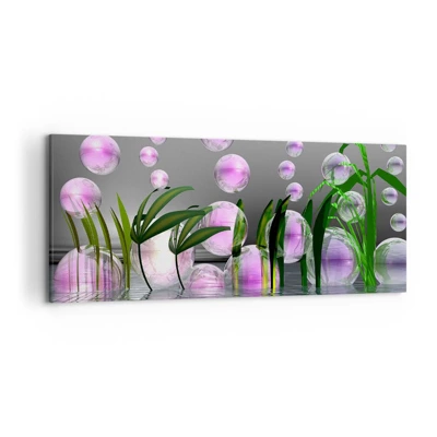 Canvas picture - Reflexive Composition of Lightness and Life - 120x50 cm