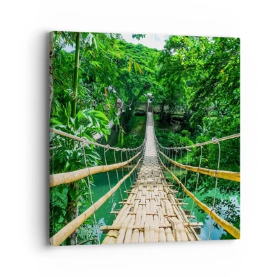 Canvas picture - Small Bridge over the Green - 40x40 cm