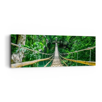 Canvas picture - Small Bridge over the Green - 90x30 cm