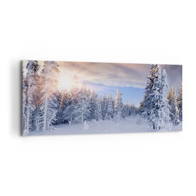 Canvas picture - Snowy Spectacle of Nature - 100x40 cm