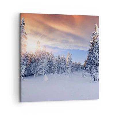 Canvas picture - Snowy Spectacle of Nature - 60x60 cm