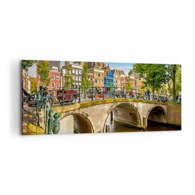 Canvas picture - Spring over the Canal - 120x50 cm