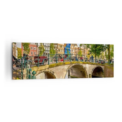 Canvas picture - Spring over the Canal - 160x50 cm