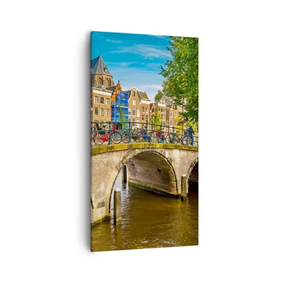 Canvas picture - Spring over the Canal - 55x100 cm