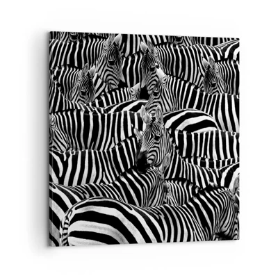 Canvas picture - Striped Group Portrait  - 60x60 cm