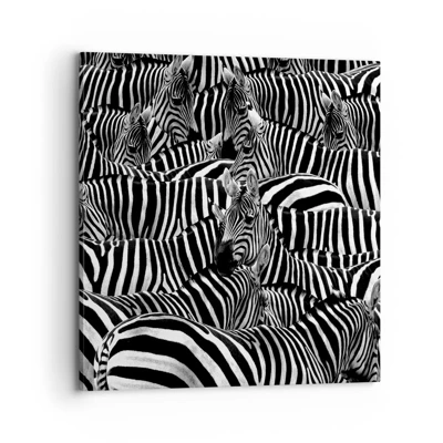 Canvas picture - Striped Group Portrait  - 70x70 cm