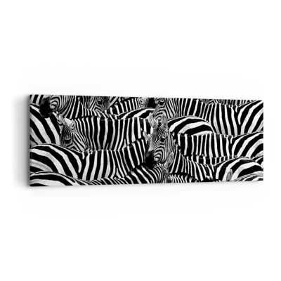 Canvas picture - Striped Group Portrait  - 90x30 cm