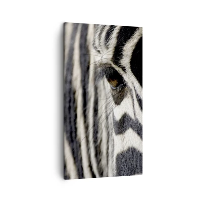 Canvas picture - Striped Portrait - 45x80 cm