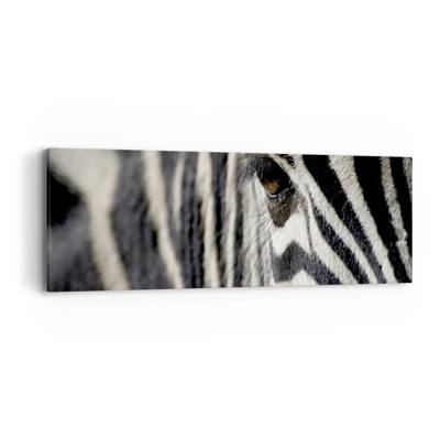 Canvas picture - Striped Portrait - 90x30 cm