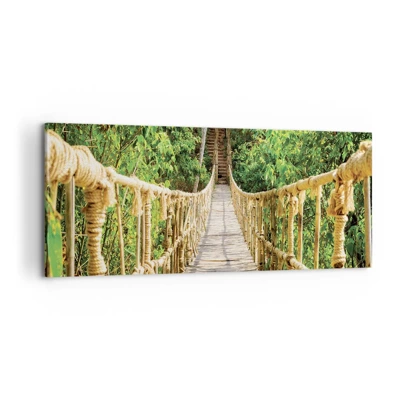 Canvas picture - Suspended in Green - 100x40 cm