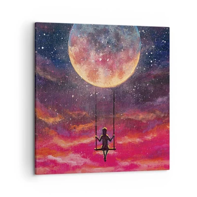 Canvas picture - Swinging in the Clouds - 50x50 cm