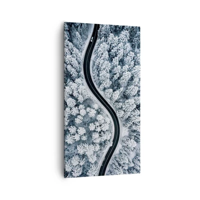 Canvas picture - Through Wintery Forest - 55x100 cm