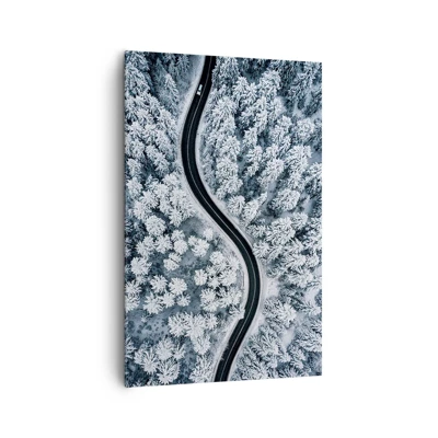 Canvas picture - Through Wintery Forest - 80x120 cm