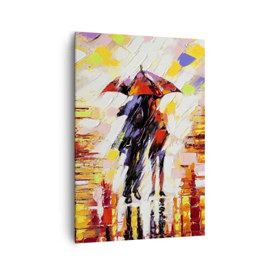 Canvas picture - Together through Night and Rain - 70x100 cm