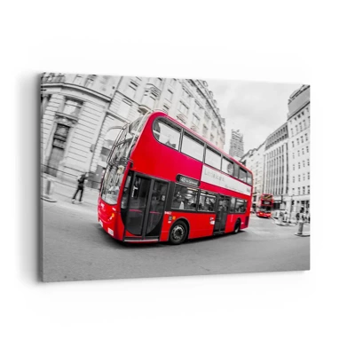 Canvas picture - Traditional London -By Bus - 120x80 cm