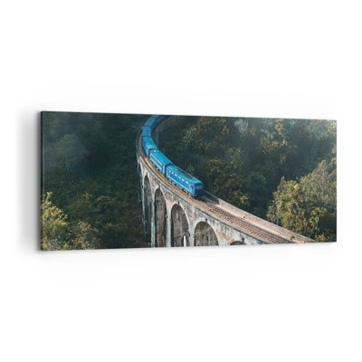 Canvas picture - Train through Nature - 120x50 cm