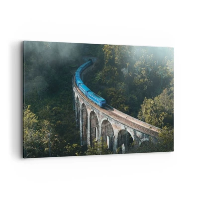 Canvas picture - Train through Nature - 120x80 cm