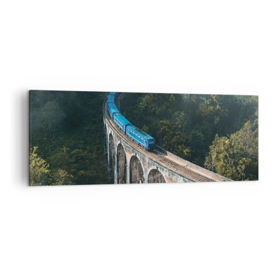 Canvas picture - Train through Nature - 140x50 cm