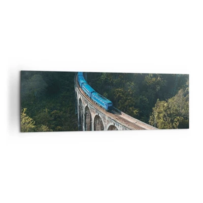 Canvas picture - Train through Nature - 160x50 cm