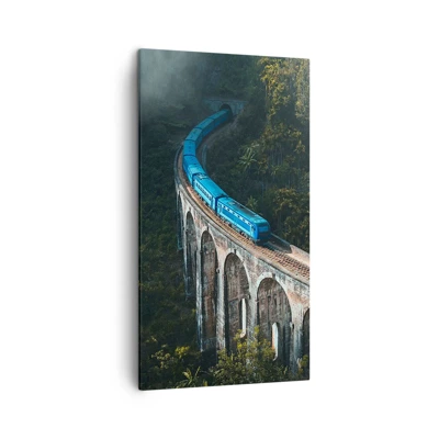 Canvas picture - Train through Nature - 45x80 cm