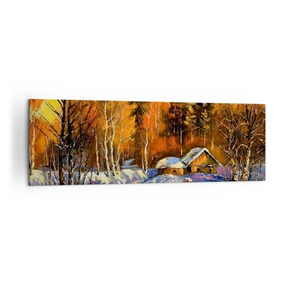 Canvas picture - Winter Impression in the Sun - 160x50 cm