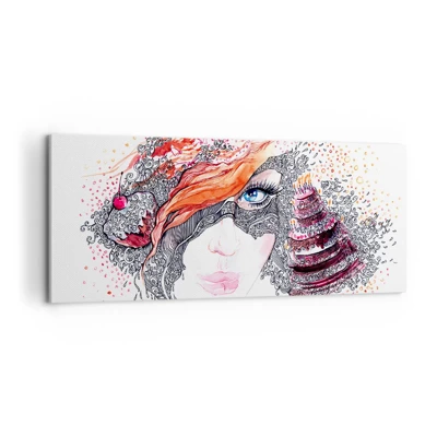 Canvas picture - With Her everyday Is Holiday - 100x40 cm