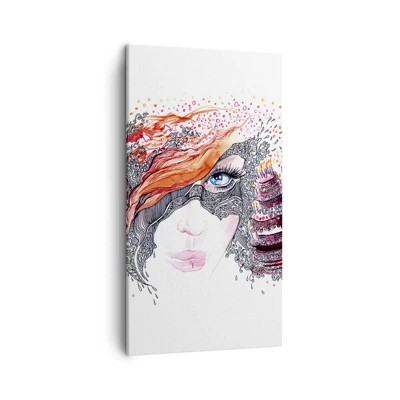 Canvas picture - With Her everyday Is Holiday - 45x80 cm