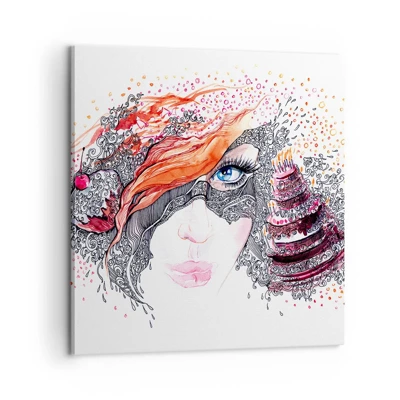 Canvas picture - With Her everyday Is Holiday - 60x60 cm