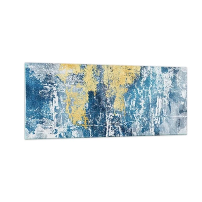 Glass picture - Abstract Full of Optimism - 100x40 cm