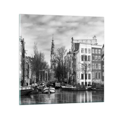 Glass picture - Amsterdam Atmosphere - 50x50 cm