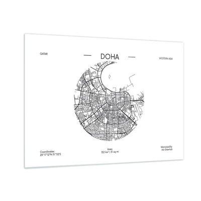 Glass picture - Anatomy of Doha - 70x50 cm