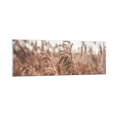 Glass picture - Autumn Has Arrived in the Fields - 90x30 cm