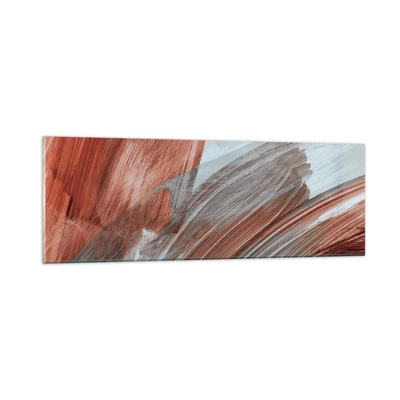Glass picture - Autumnal and Windy Abstract - 90x30 cm