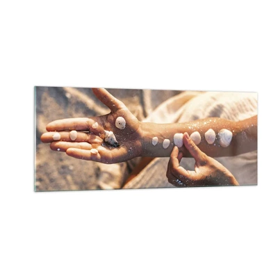 Glass picture - Beauty at Hand - 100x40 cm