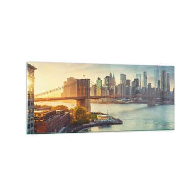 Glass picture - Big City Dawn - 120x50 cm