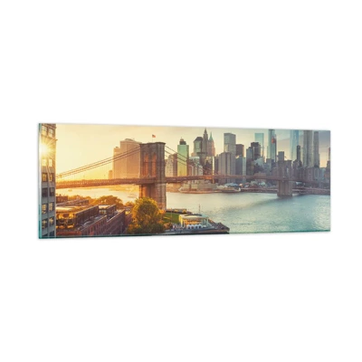 Glass picture - Big City Dawn - 90x30 cm