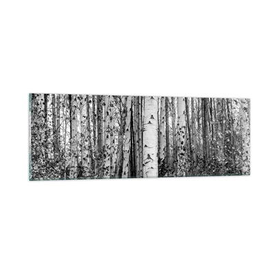 Glass picture - Birch Colonnade - 90x30 cm